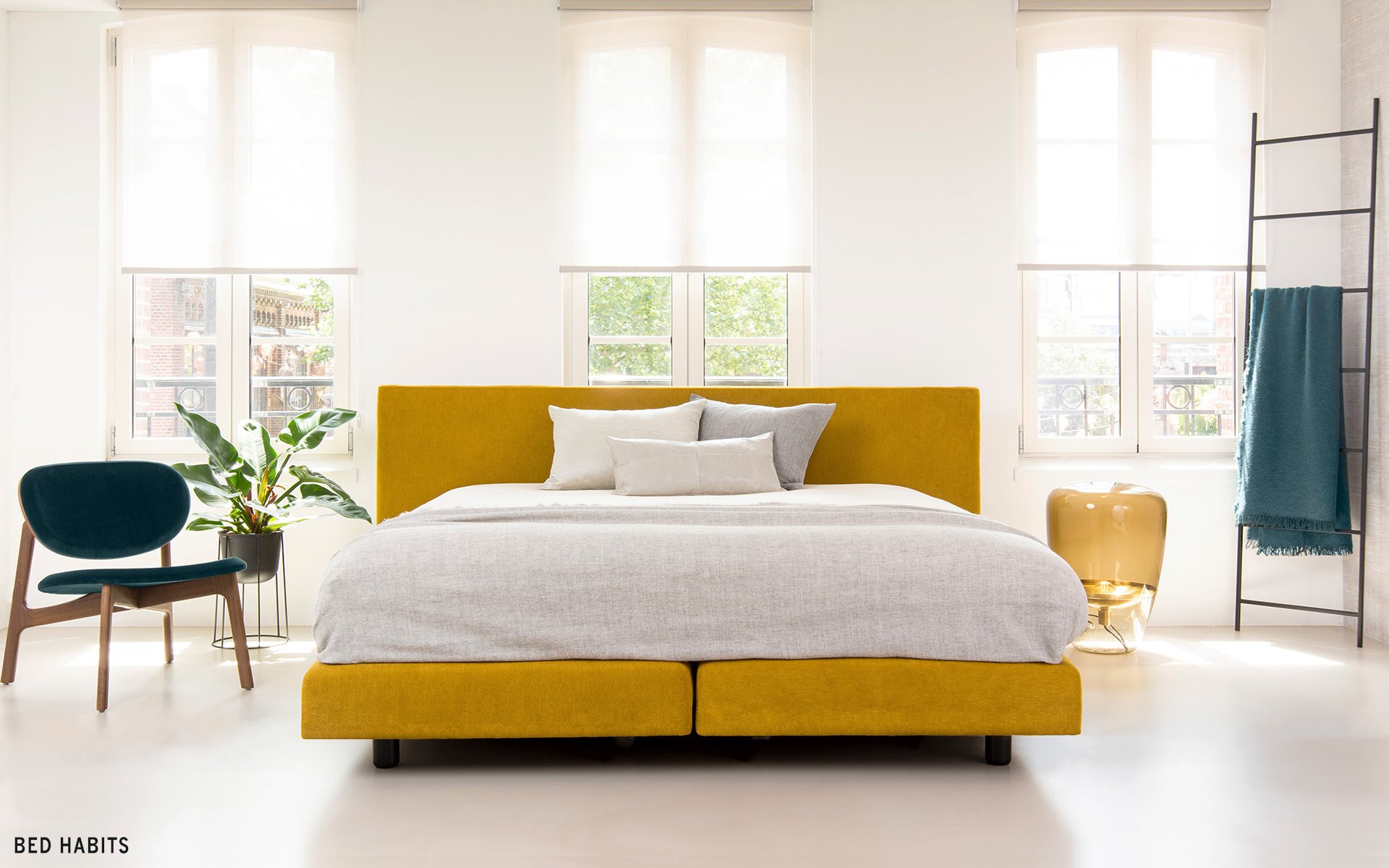 boxspring  Pollux yellow R bed habits slider